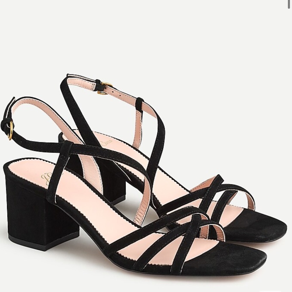 JCREWAlmost New- Odette strapping sandals . Size 6 1/2 black suede .